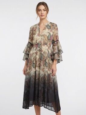 Dream Catcher Velvet Paisley Midi Dress